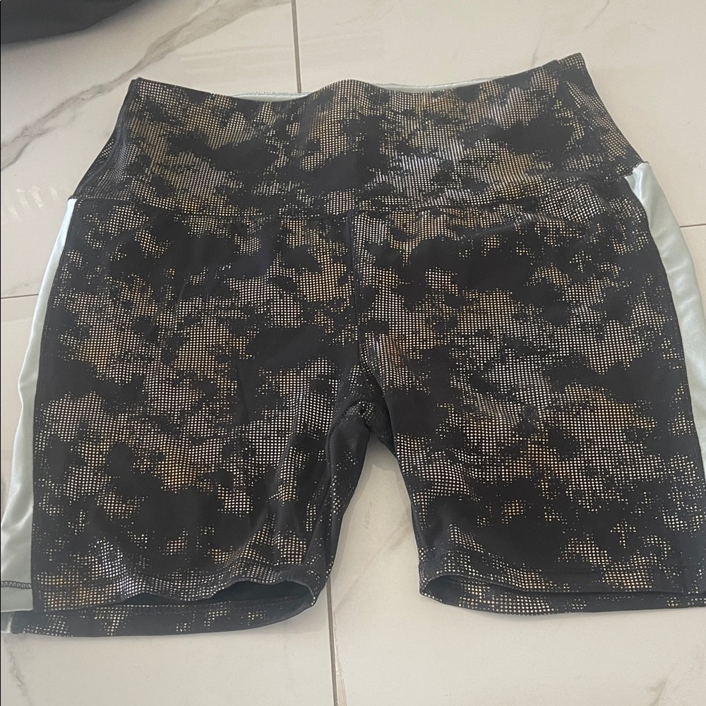 Stylish Black and Gold Women's Shorts